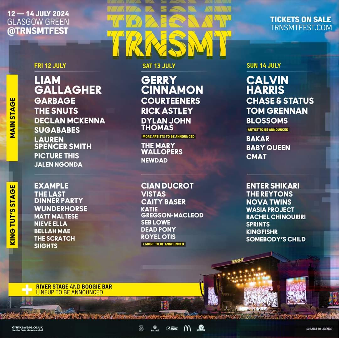 SECOND WAVE ANNOUNCEMENT OF TRNSMT FESTIVAL NOW REVEALED