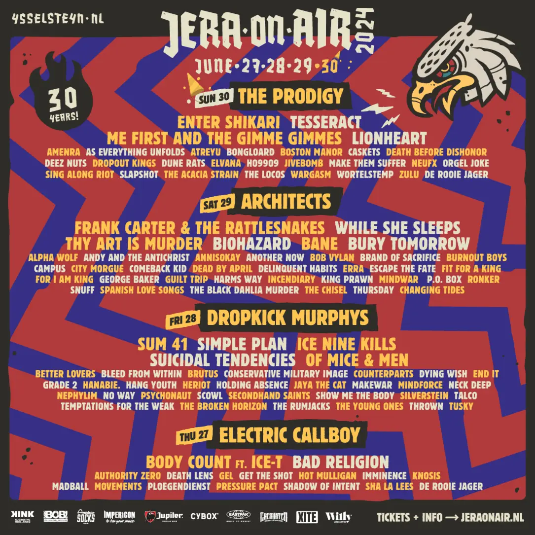 DUTCH FESTIVAL ‘JERA ON AIR’ SET TO CELEBRATE 30th YEAR WITH EPIC LINE UP