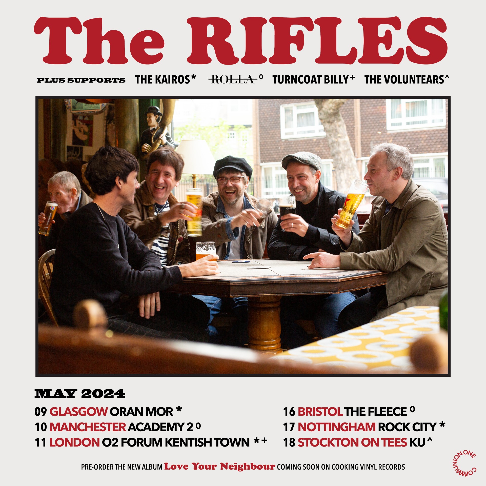 THE RIFLES PREPARE FOR THEIR FIRST ALBUM IN SEVEN YEARS WITH LIMITED LIVE DATES