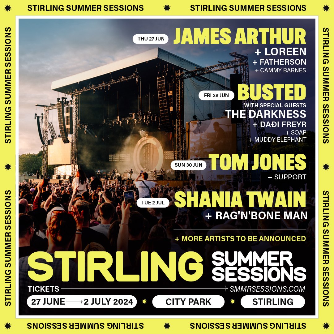 STIRLING SET TO WELCOME GLOBAL SUPERSTARS FOR FIRST ‘SUMMER SESSIONS’