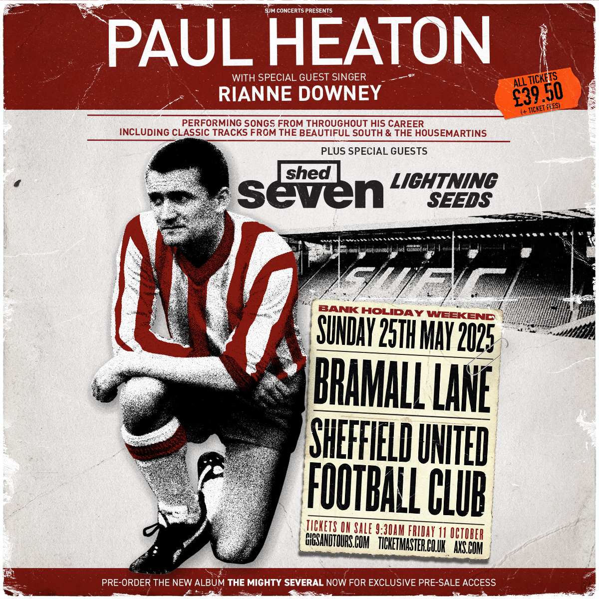 PAUL HEATON REVEALS PLANS FOR HIS BIGGEST SOLO HEADLINER SHOW AT BRAMALL LANE