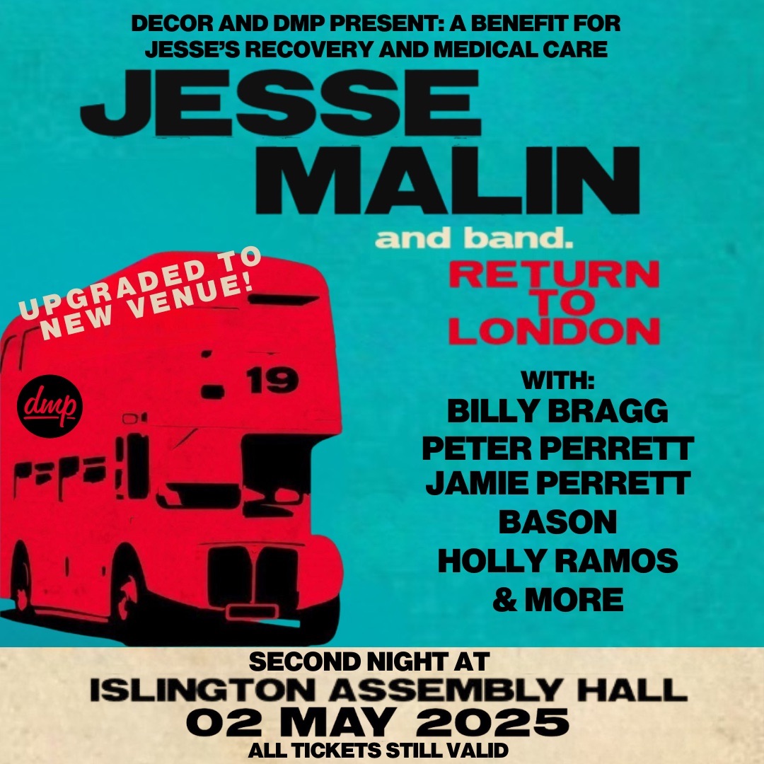 JESSE MALIN LONDON BENEFIT CONCERT SET FOR SECOND NIGHT SELL OUT