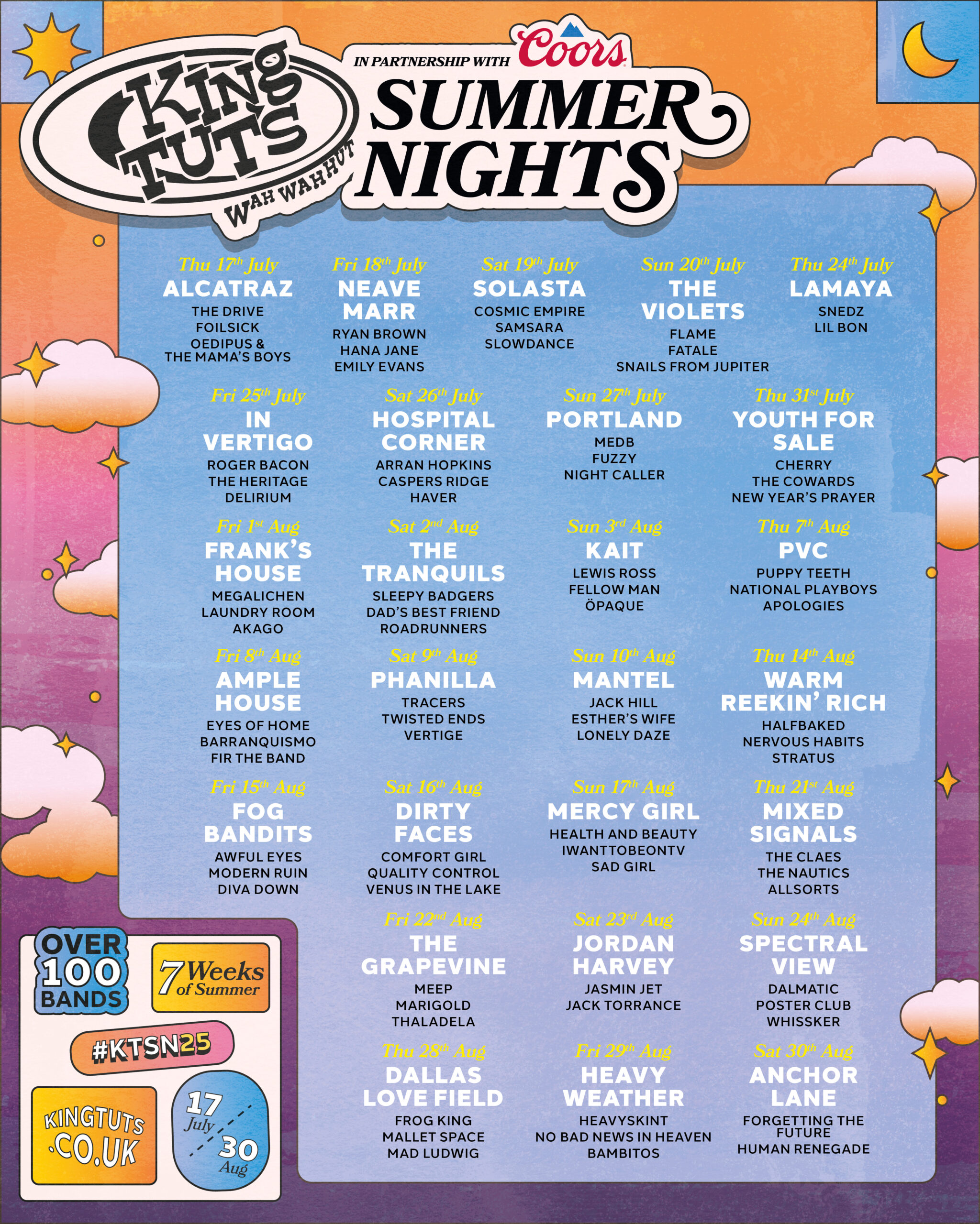 KING TUT’S ICONIC SUMMER NIGHTS FESTIVAL REVEALS 2025 LINE-UP