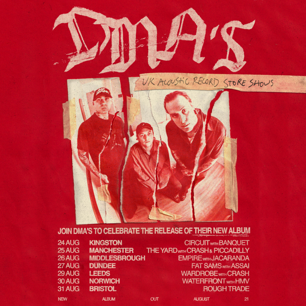 DMA'S Acoustic Record Store Shows Poster