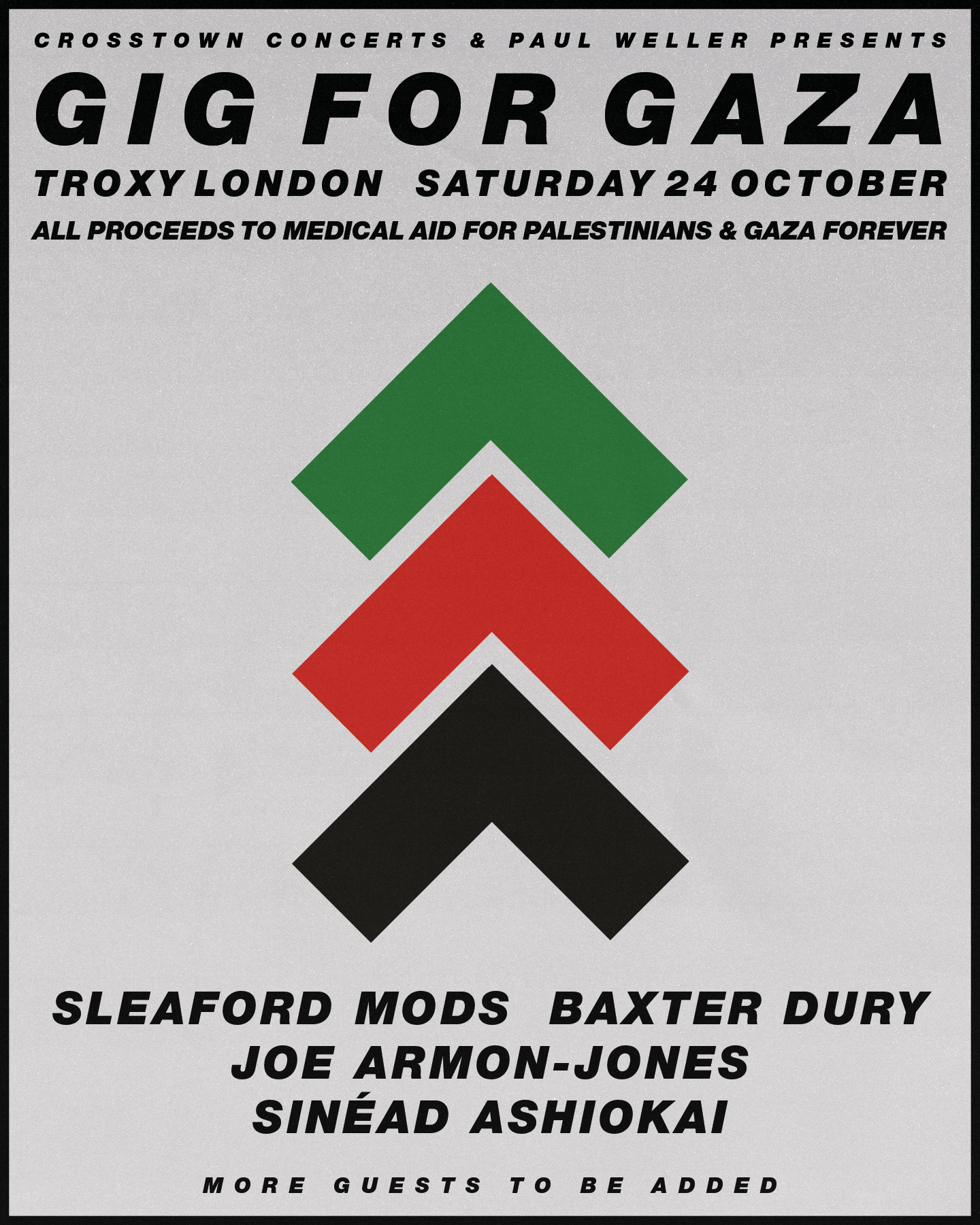 “WE ARE VERY PROUD TO PRESENT GIG FOR GAZA 3” – PAUL WELLER